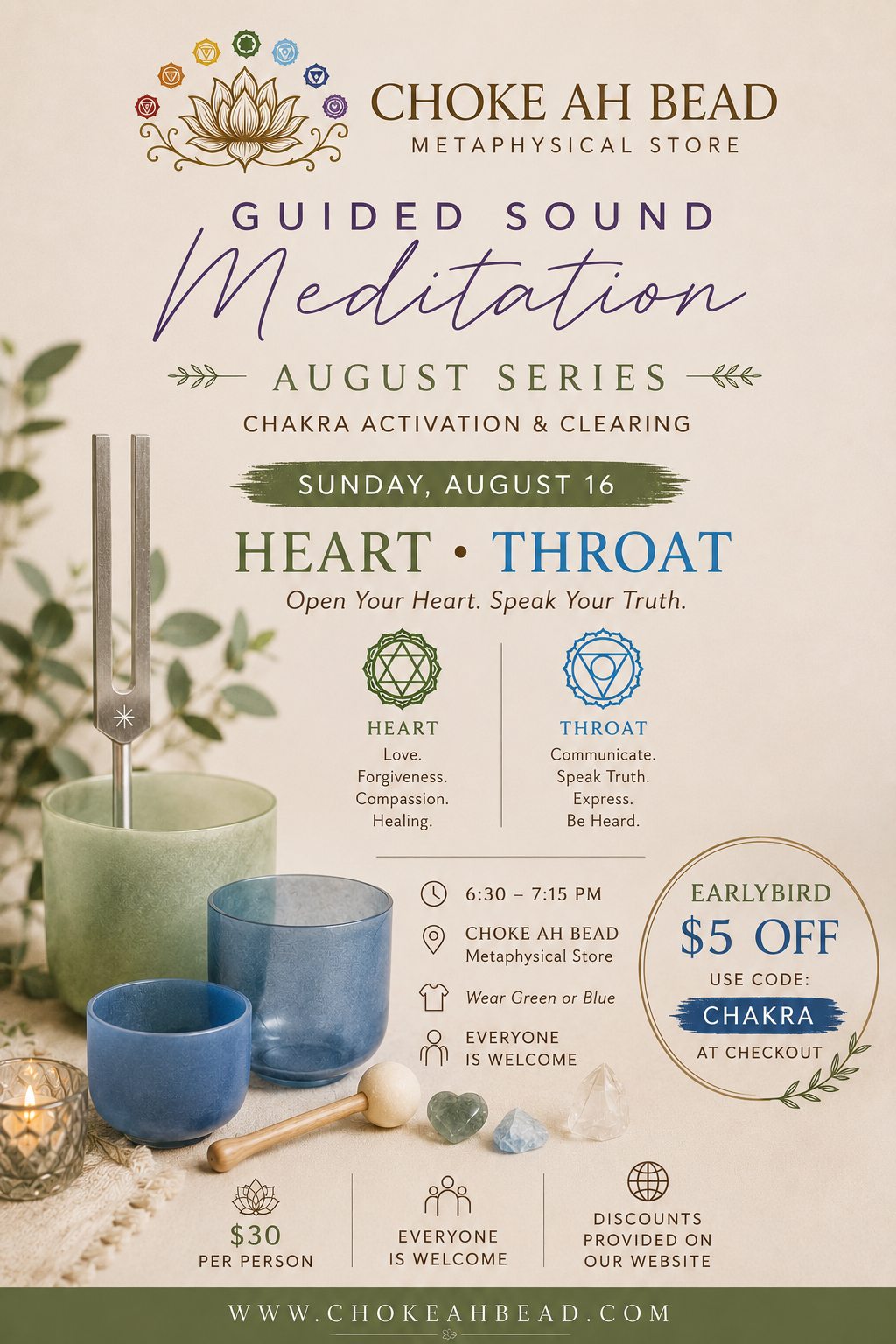 Guided Sound Meditation Series – August