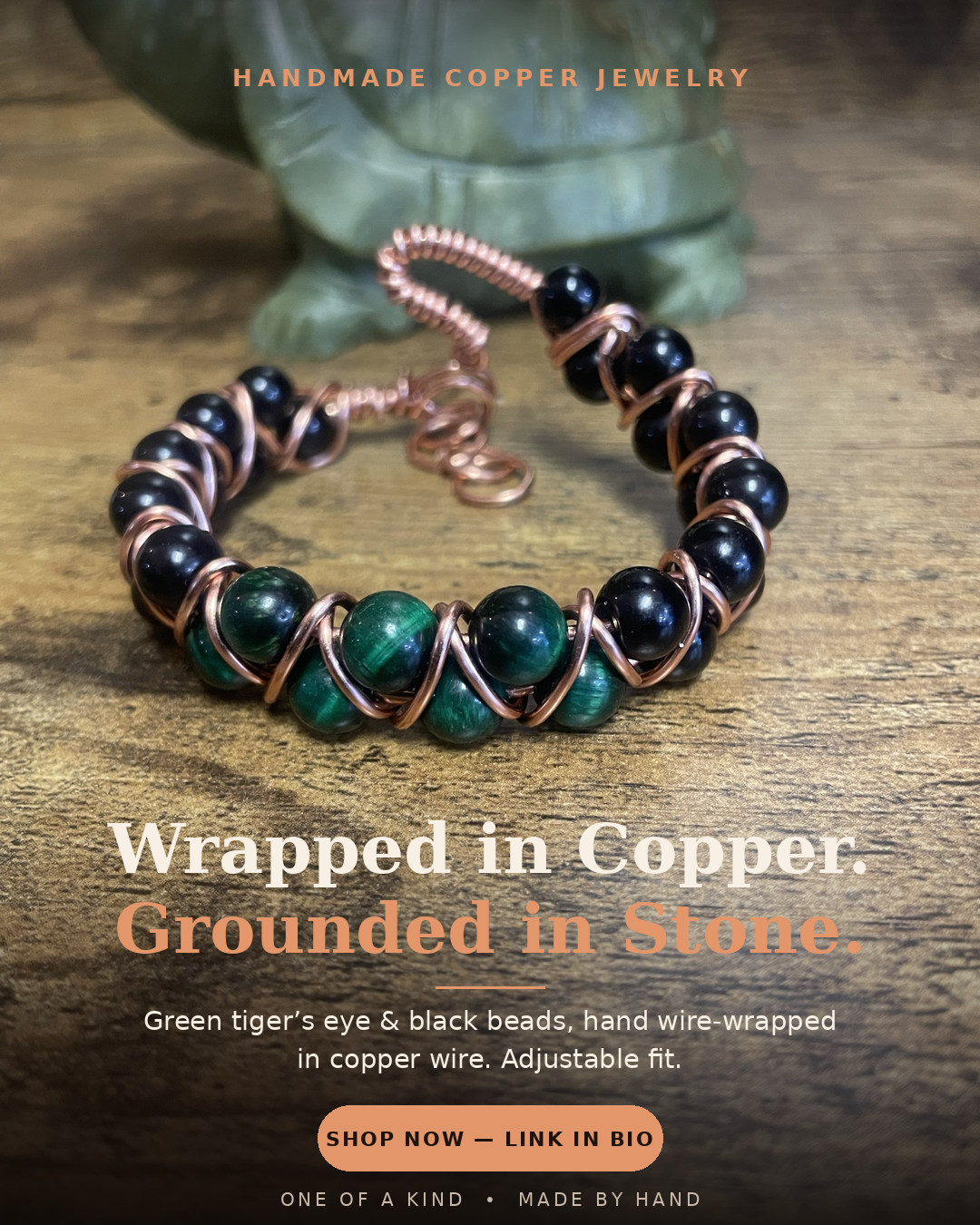 Copper Gemstone Bangle