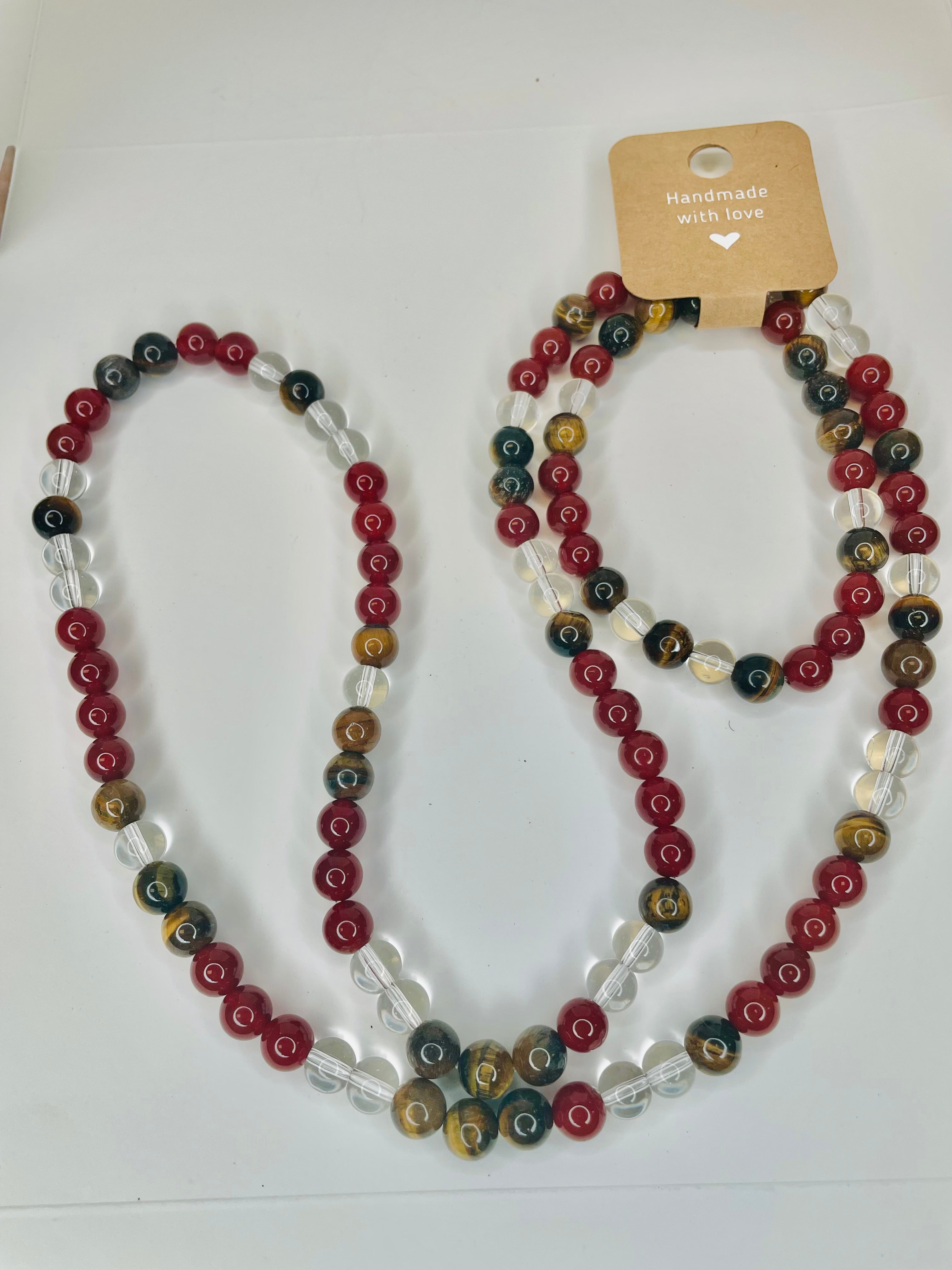 Stability/Grounding Gemstone Beaded Necklace & Bracelet Set
