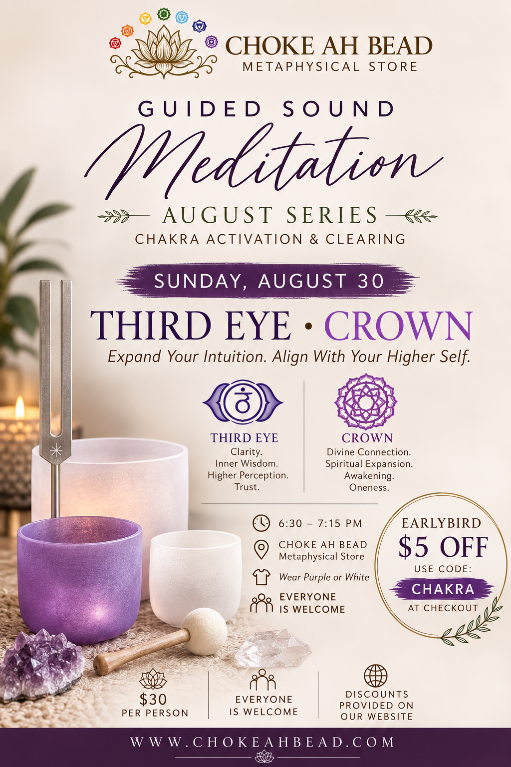 Guided Sound Meditation Series – August