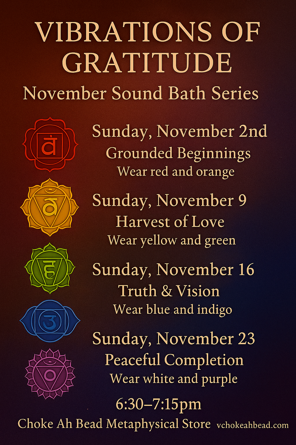 Vibrations of Gratitude: November Sound Bath Series