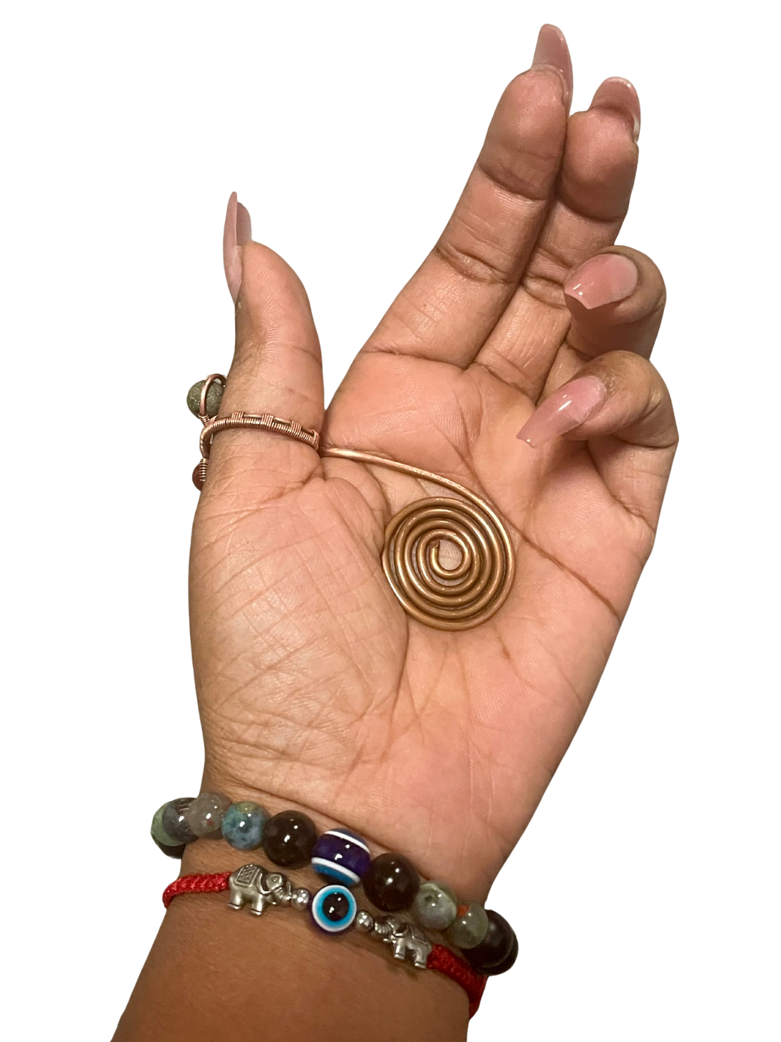 Copper Spiral cuffs Set