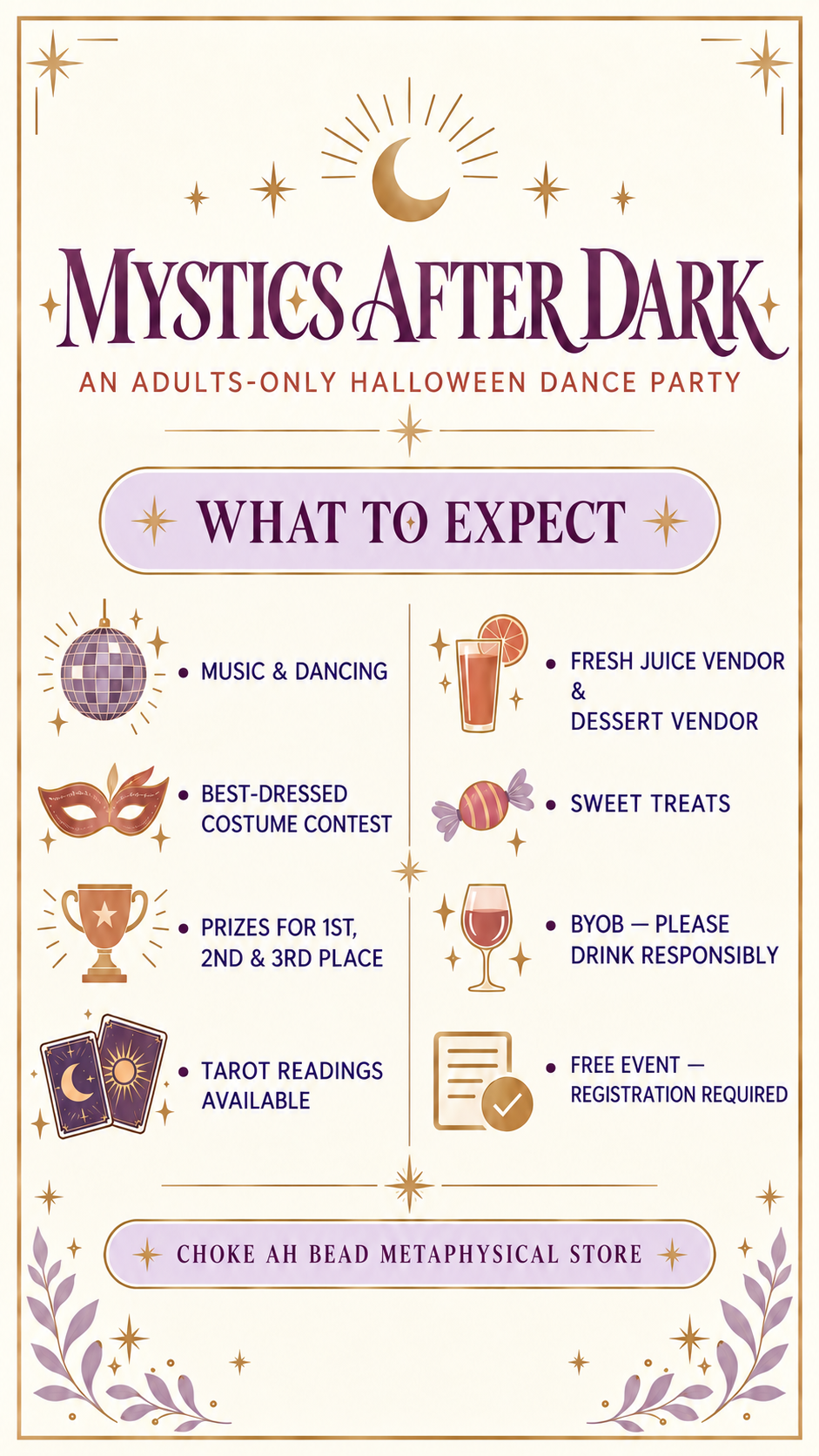 October- MYSTICS AFTER DARK/ Halloween Party