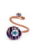 Copper Evil Eye Snake Bracelet