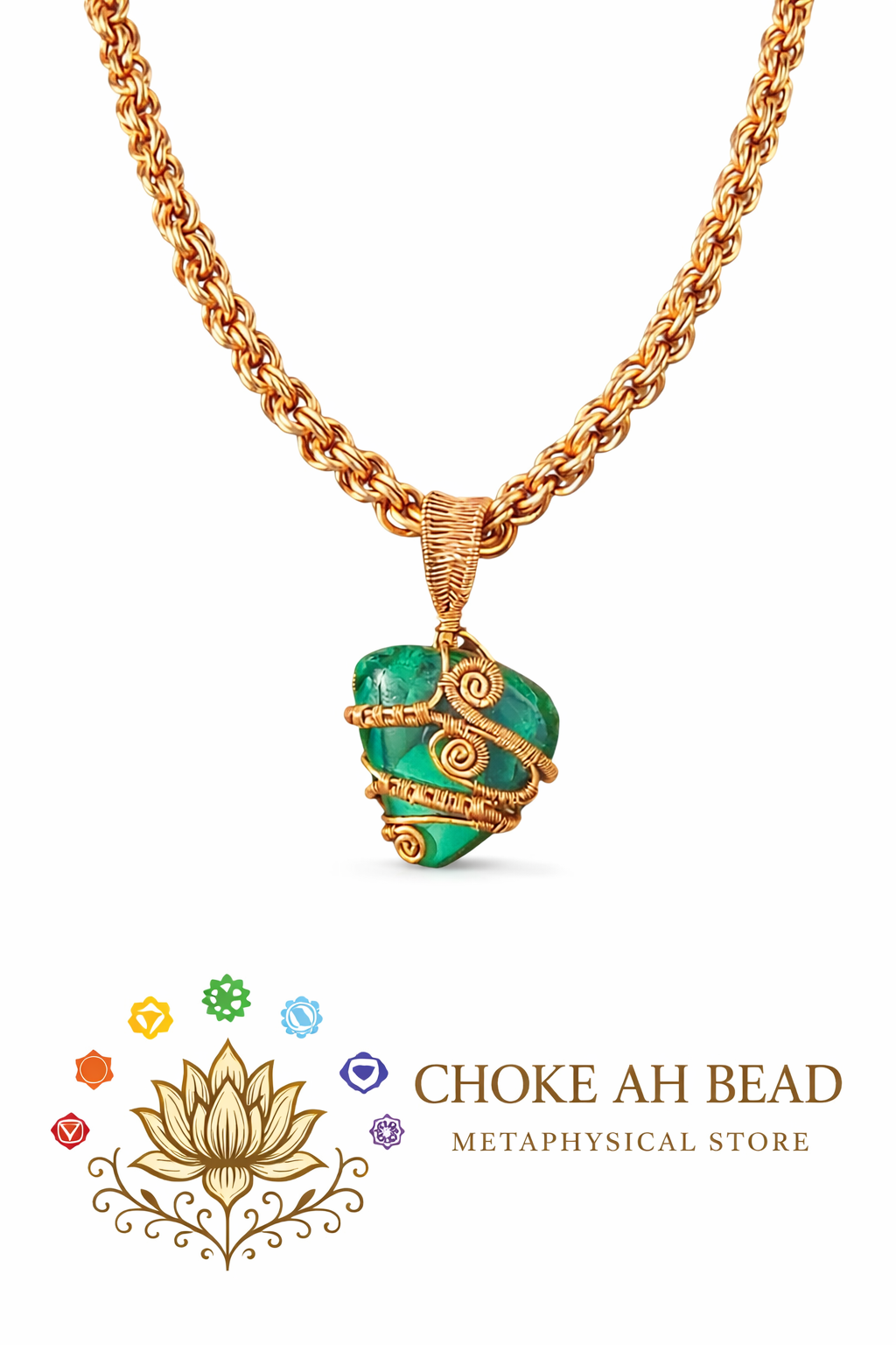 Malachite Copper Protection Necklace