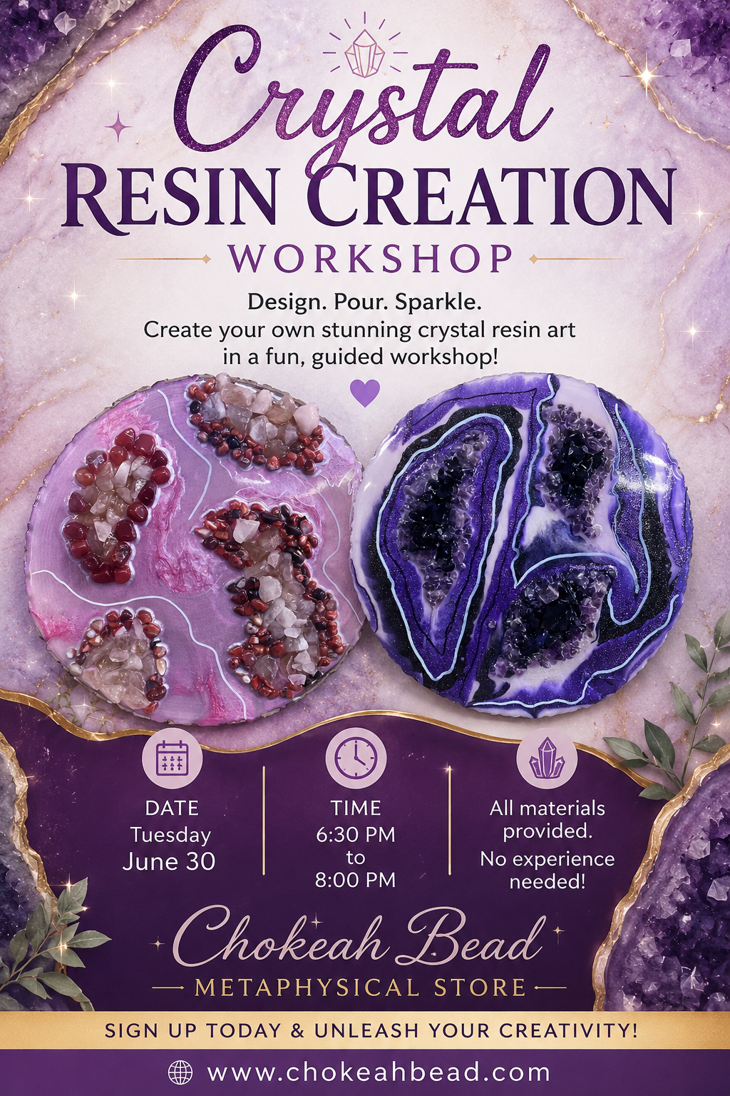 ✨ Crystal Resin Creation Workshop ✨
