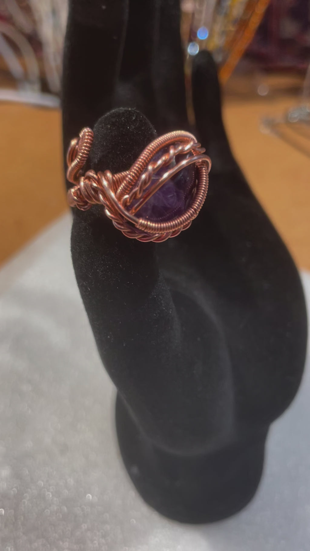 Amethyst three band Adjustable