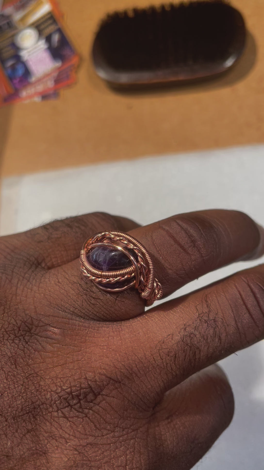 Amethyst three band Adjustable