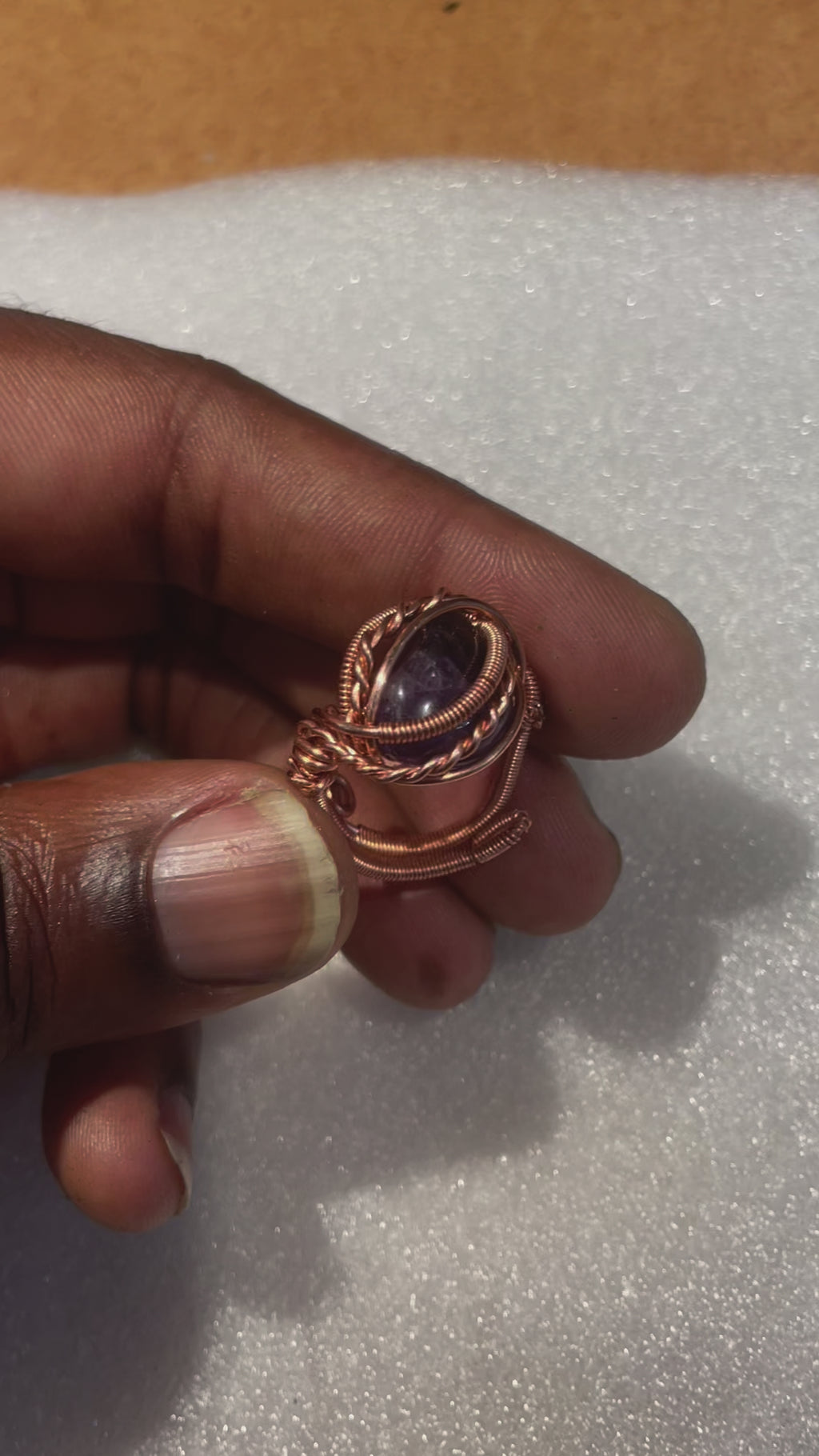 Amethyst three band Adjustable