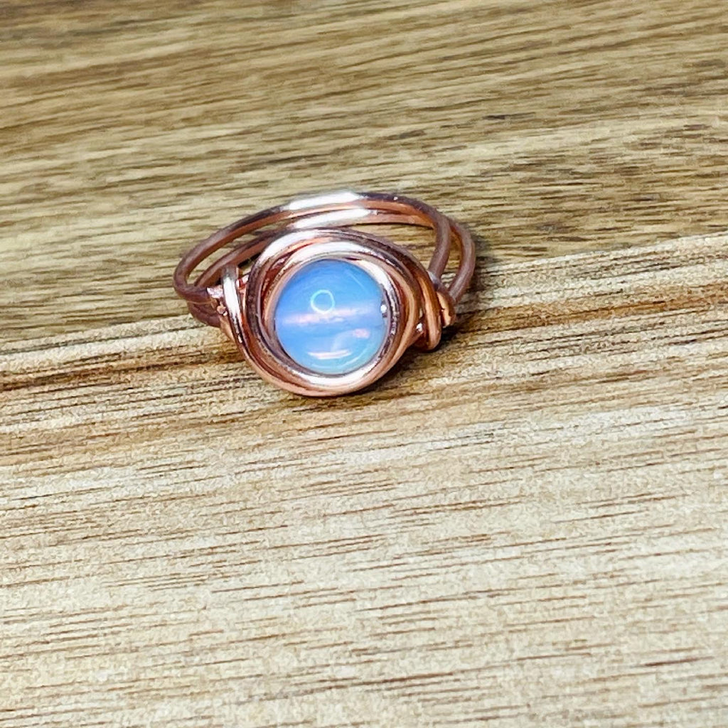 Copper gemstone rings