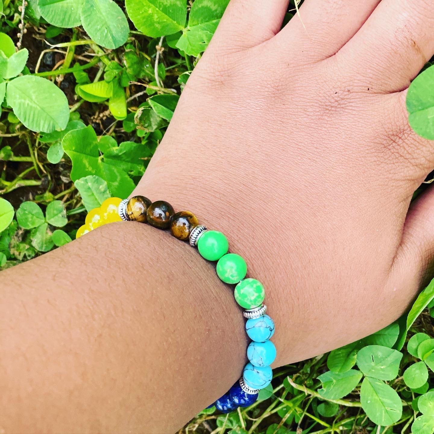 Three ring chakra bracelet